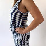 Striped Knit Casual Comfy Romper