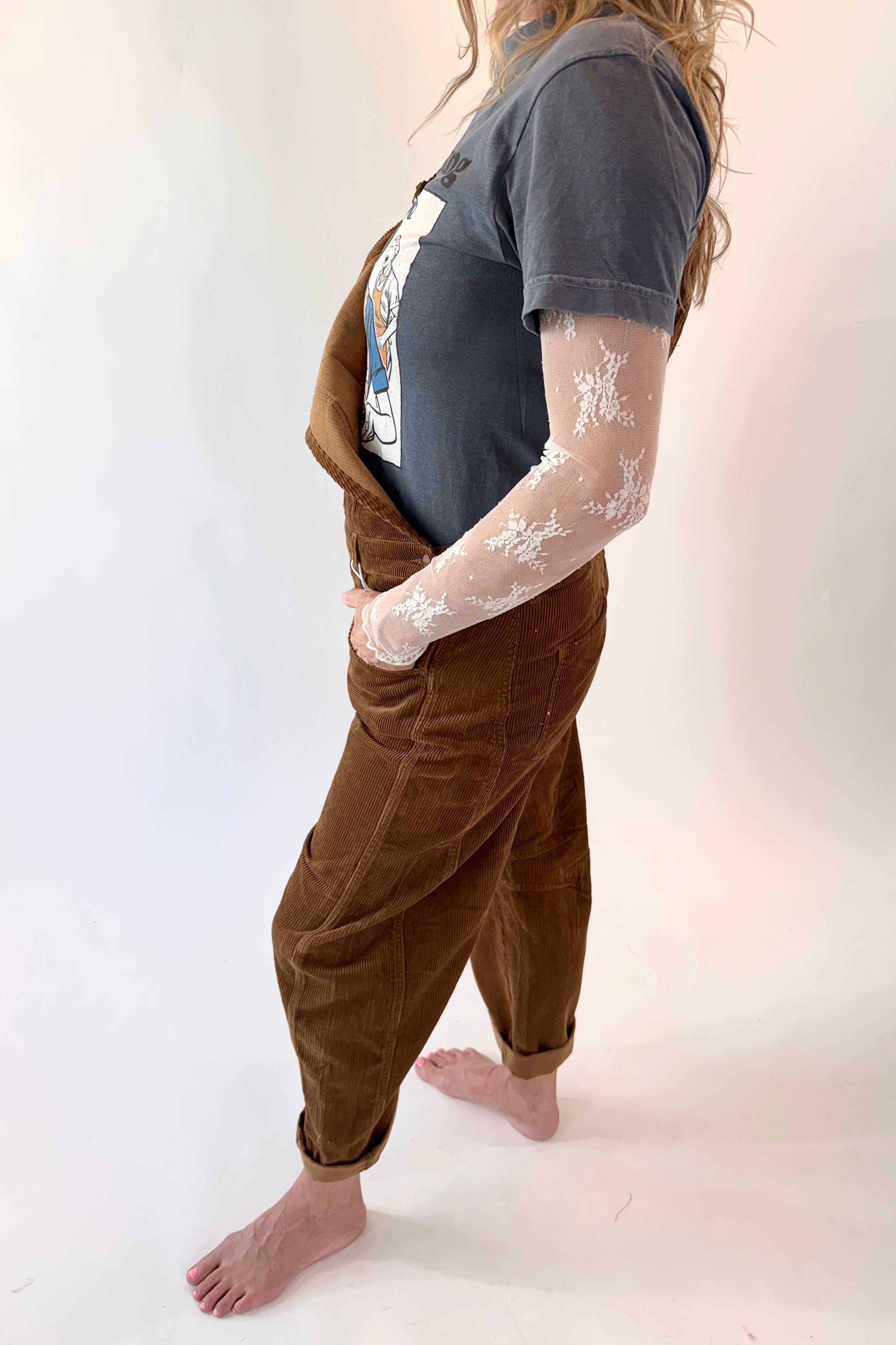 RISEN Corduroy Barrel Overalls