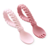 Sweetie Spoons™ - Silicone Baby Fork + Spoon Set | Itzy Ritzy