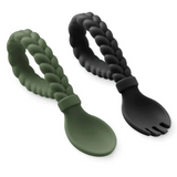Sweetie Spoons™ - Silicone Baby Fork + Spoon Set | Itzy Ritzy