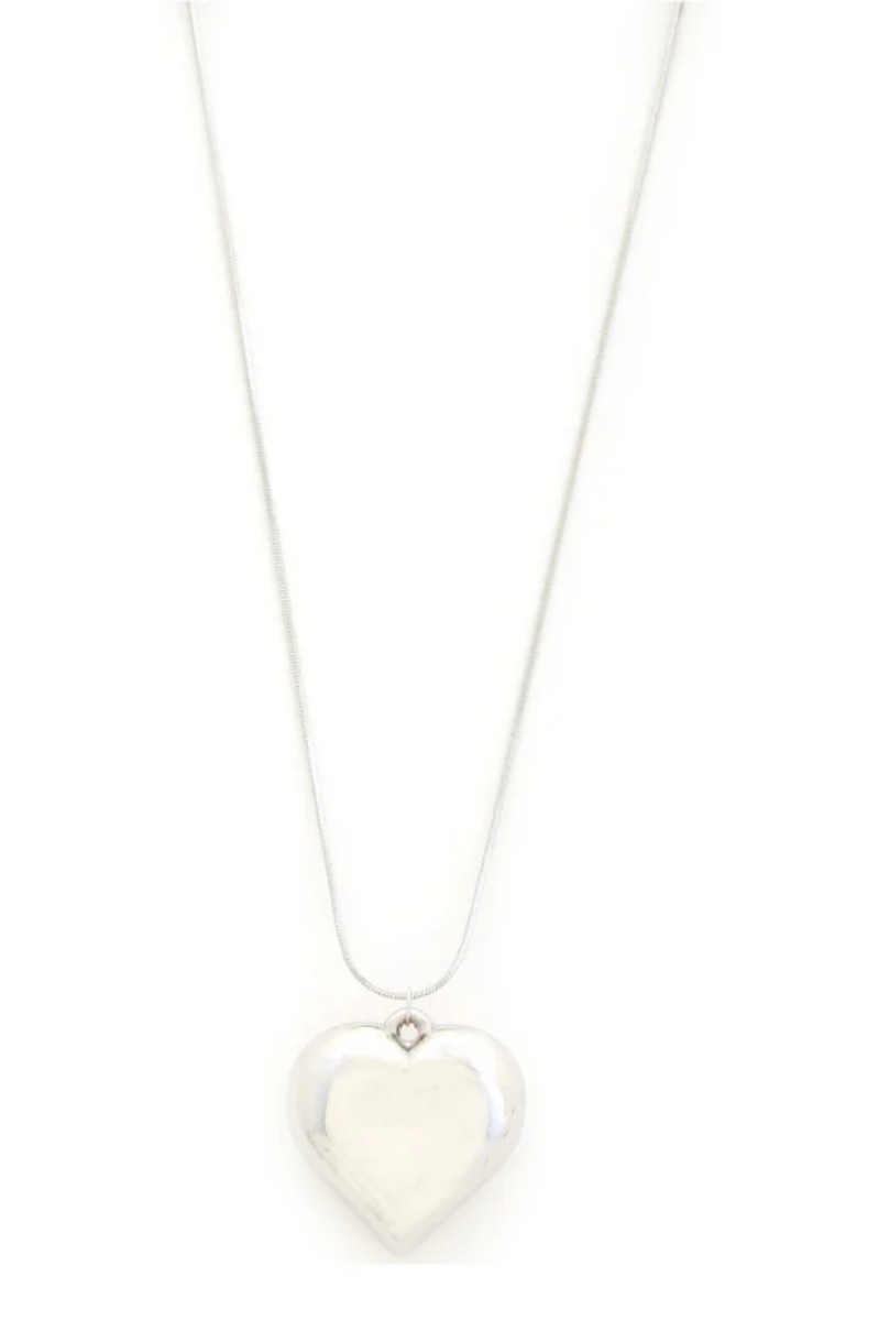 Big Love Heart Necklace | Silver