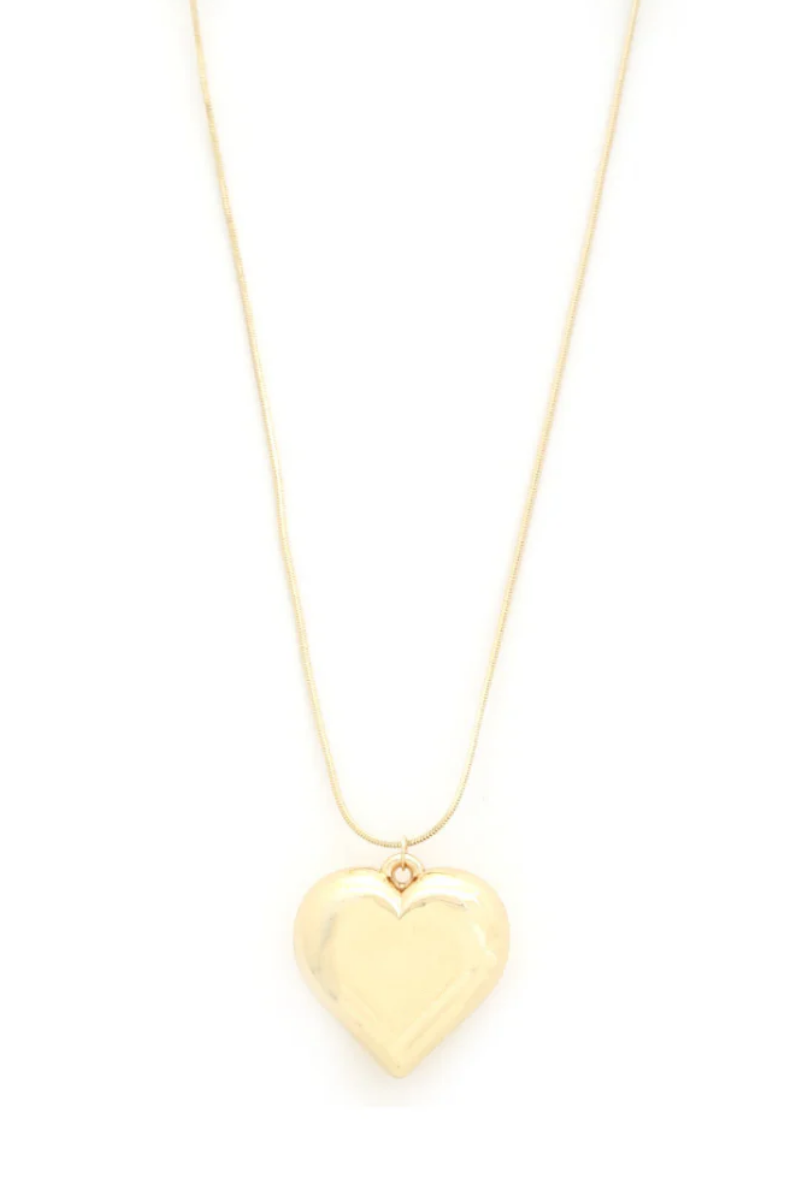 Big Love Heart Necklace | Gold