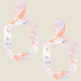 Acetate Marble Earrings | Pink
