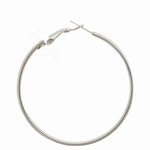 Classic Metal Hoop Earrings | Silver