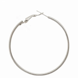 Classic Metal Hoop Earrings | Silver