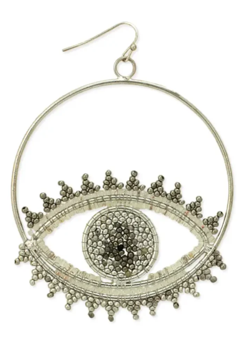 All Eyes On Me Earrings | Silver