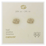 Zodiac Symbol Post Earrings | Cancer