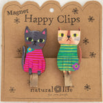 Cats Magnet Happy Clips | Natural Life