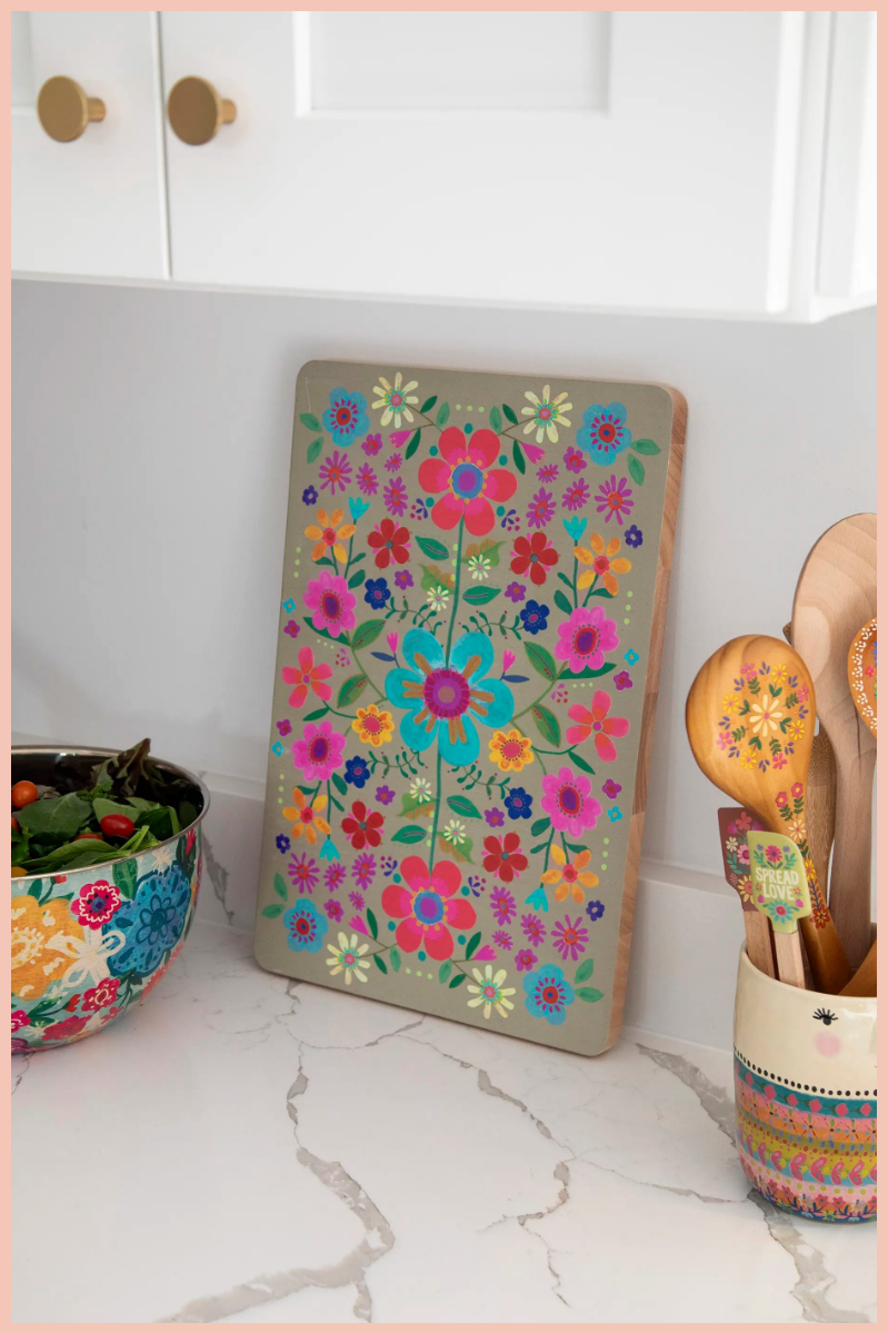 Folk Flower Cut & Serve Board | NATURAL LIFE