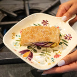 Oven To Table Plate | Natural Life | Folk Flower