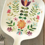 Oven To Table Plate | Natural Life | Folk Flower