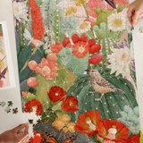 1000 Piece Puzzle | Desert Bloom Cactus + Birds