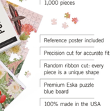 1000 Piece Puzzle | Desert Bloom Cactus + Birds