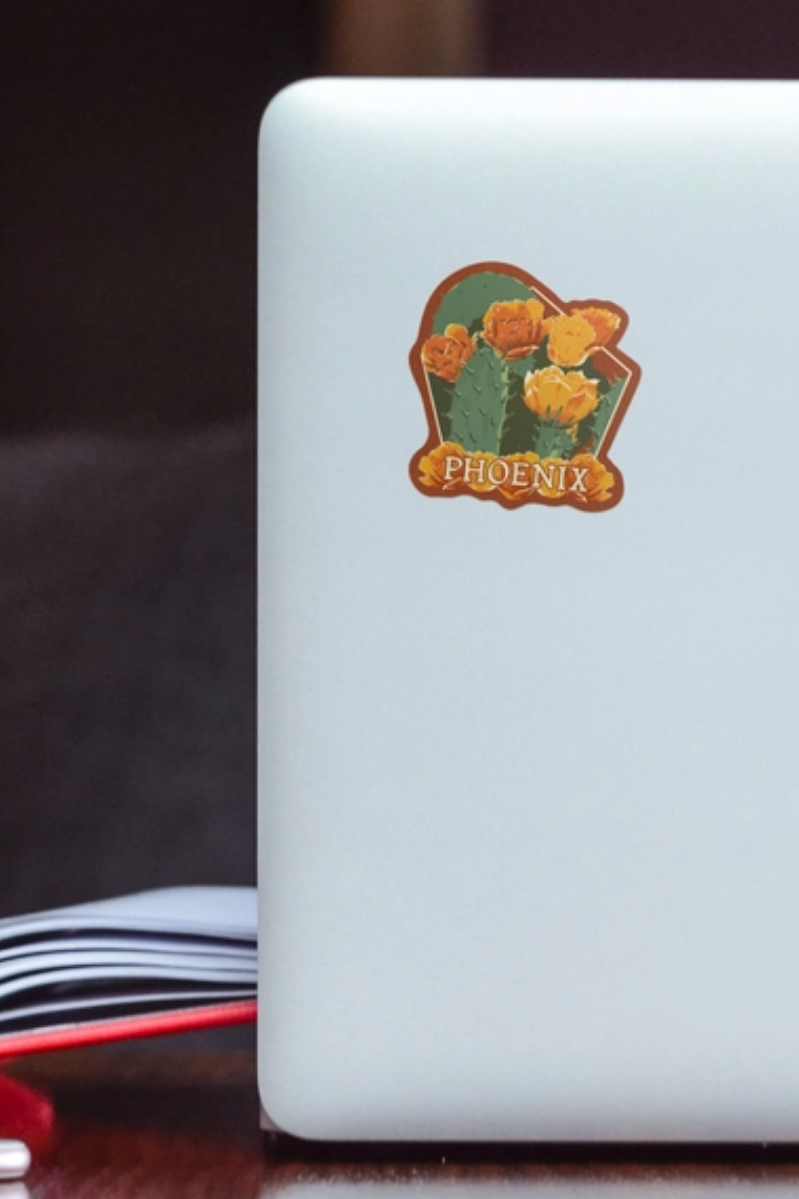 Phoenix Arizona Prickly Pear Cactus Sticker | 3.5" X 3.5"