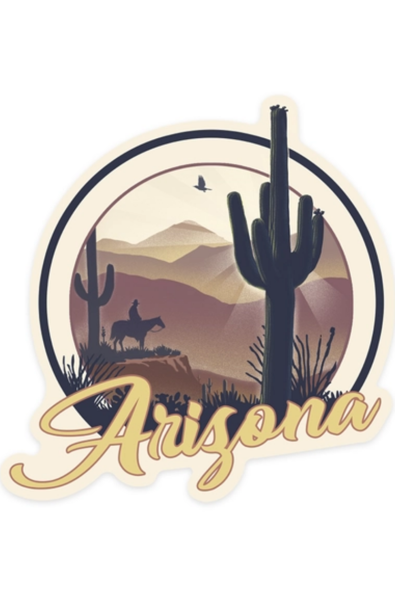 AZ Lithograph Badge Sticker | 3.5" x 3.5"