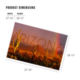 1000 Piece Puzzle | Arizona Cactus + Rainbow Photography