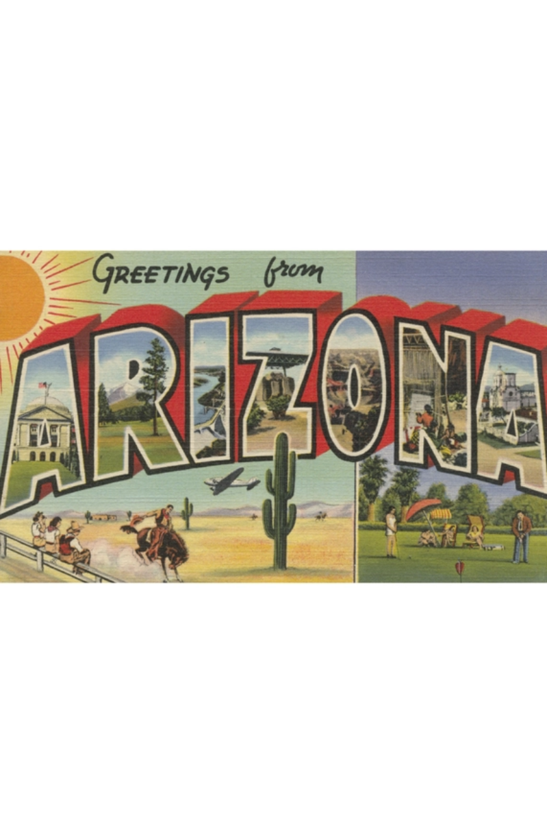 Arizona Vintage Sun Sign Greeting Card