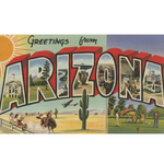 Arizona Vintage Sun Sign Greeting Card