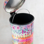 Pink Watercolor Patchwork Trash Can | Natural Life