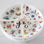 Melamine Party Plates, Set of 4 | Natural Life