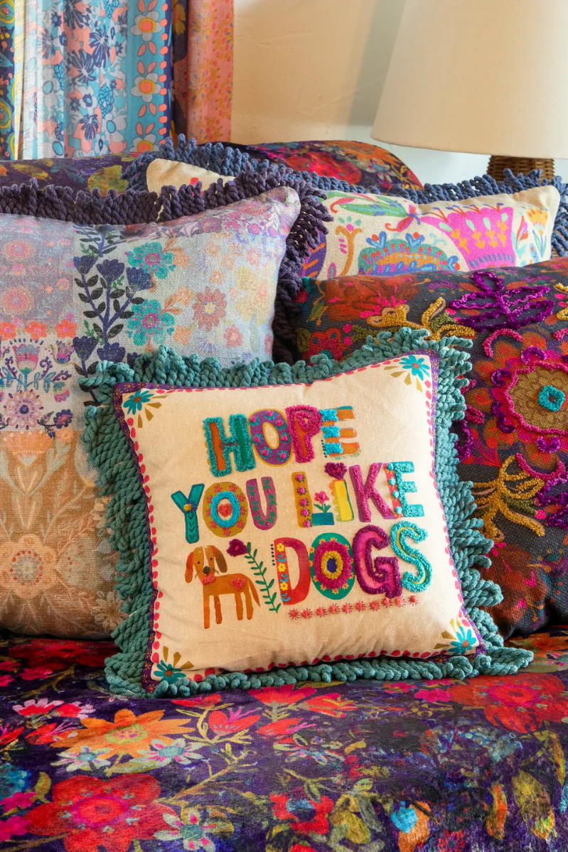 Tufted Boho Pillow, Dog | Natural Life