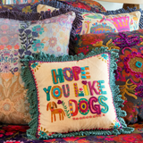 Tufted Boho Pillow, Dog | Natural Life