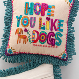 Tufted Boho Pillow, Dog | Natural Life