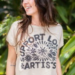 Support Local Artists Boxy Tee | Natural Life