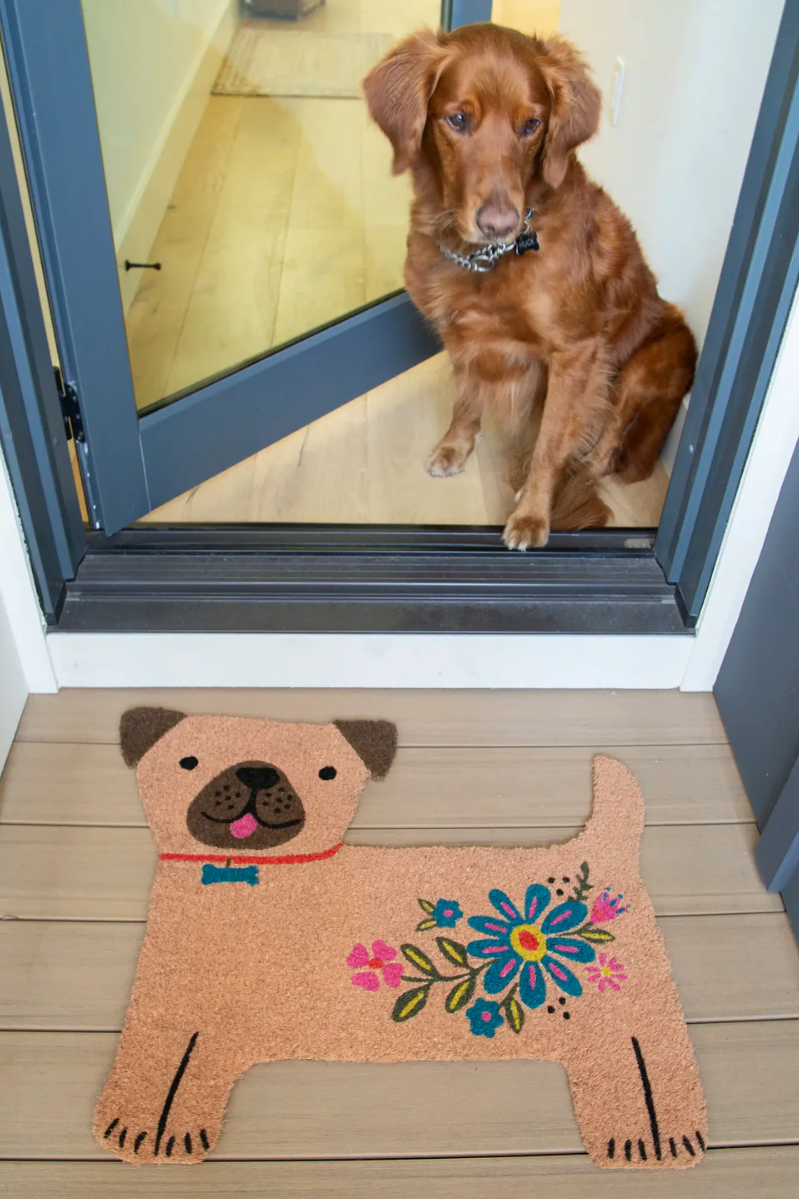 Bungalow Doormat Shaped Tan Dog | Natural Life