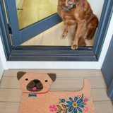 Bungalow Doormat Shaped Tan Dog | Natural Life