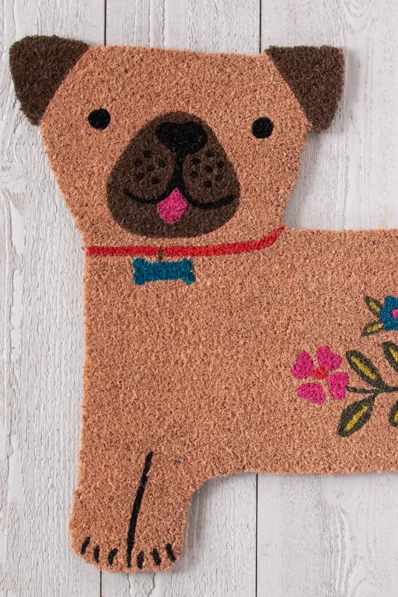 Bungalow Doormat Shaped Tan Dog | Natural Life