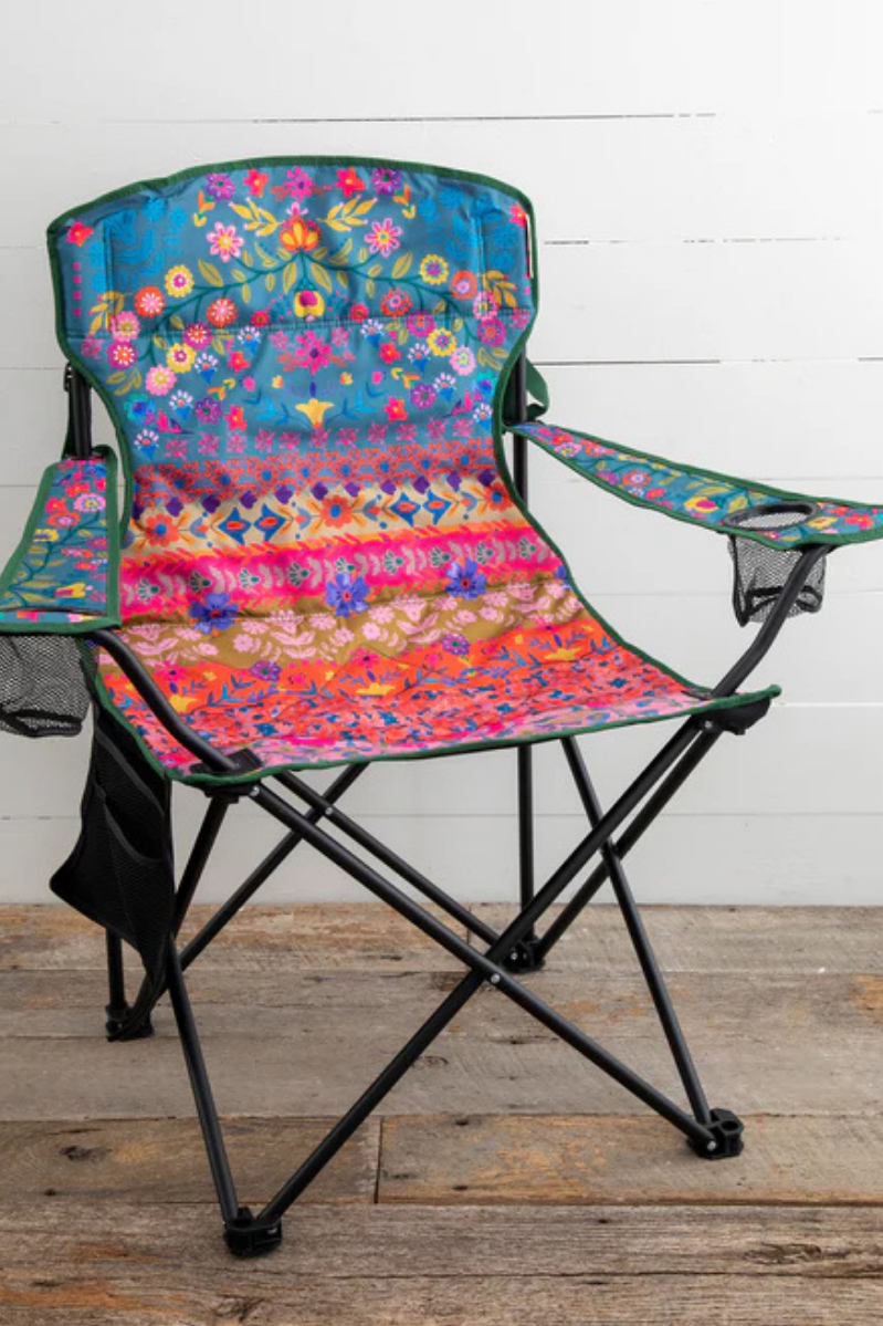 Folk Floral Happy Camper Chair | Natural Life
