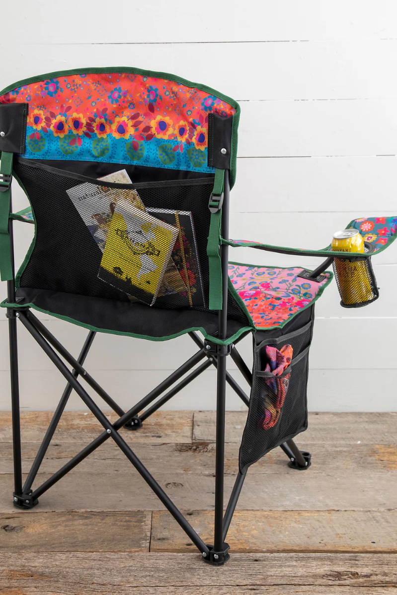 Folk Floral Happy Camper Chair | Natural Life