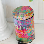 Pink Watercolor Patchwork Trash Can | Natural Life