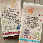 Linen Embroidered Hand Towel | Natural Life