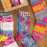 Boho Sock Set | Natural Life | Cream Borders