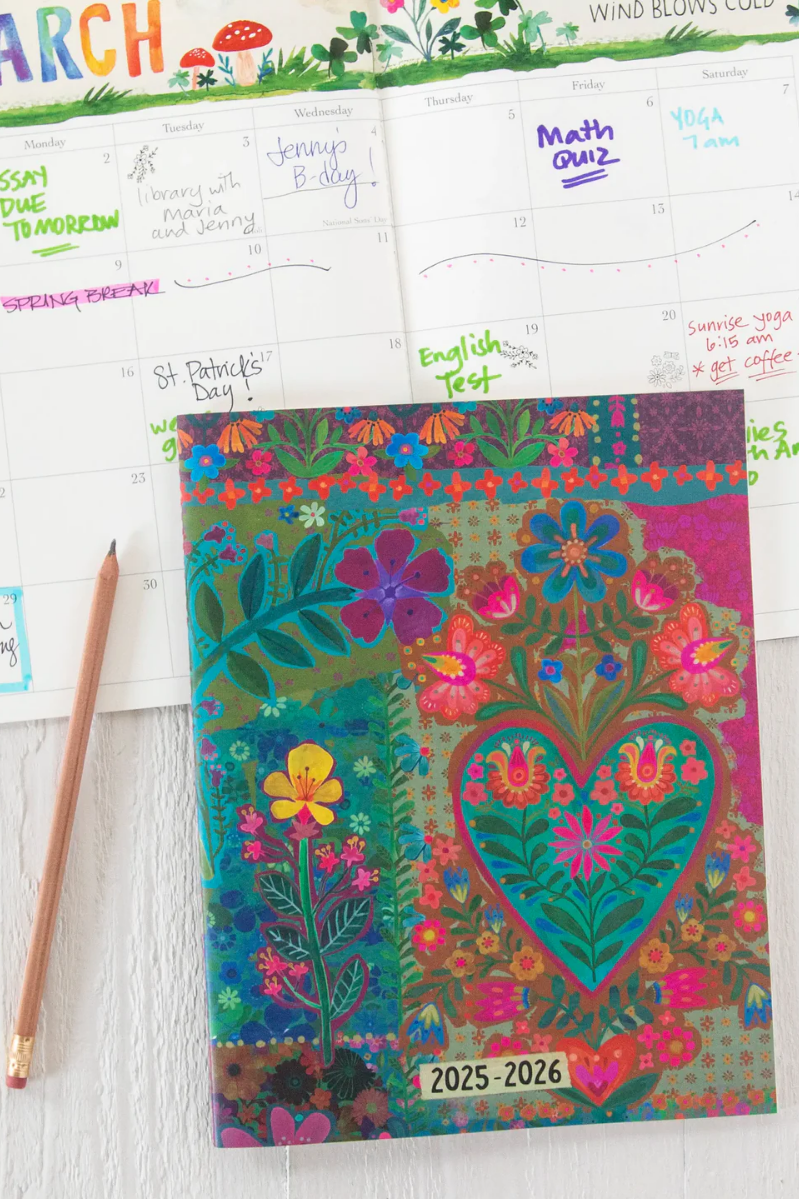 2025-26 Academic Planner | Natural Life | Teal Heart