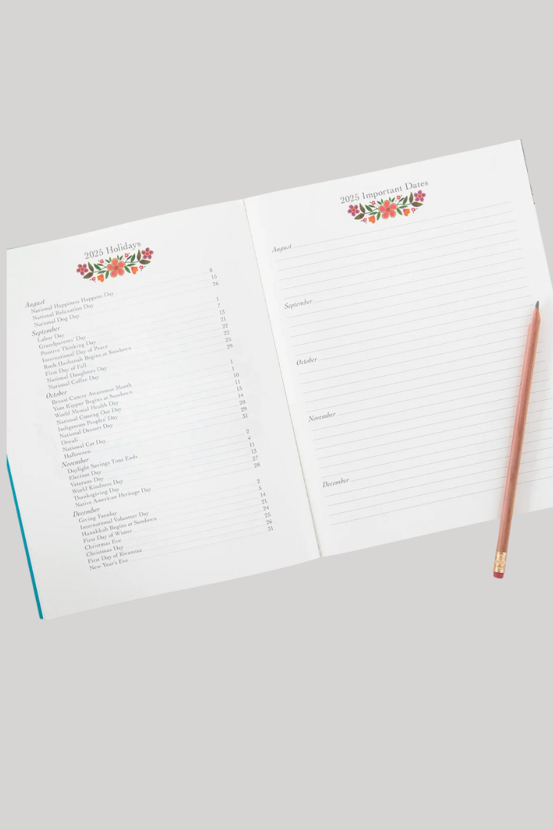 2025-26 Academic Planner | Natural Life | Teal Heart