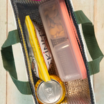 Cream Folk Flower Insulated Lunch Bag | Natural Life