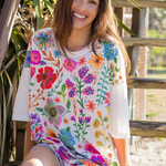 Rainbow Garden Cotton Easy Tee