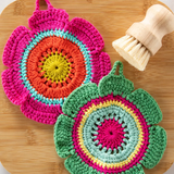 Daisy Crochet Dishcloths, Set of 2 | Natural Life