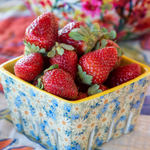 Ceramic Berry Colander | Natural Life | Yellow Floral