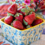 Ceramic Berry Colander | Natural Life | Yellow Floral