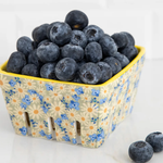 Ceramic Berry Colander | Natural Life | Yellow Floral