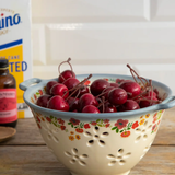 Ceramic Berry Colander | Natural Life | Cream Floral