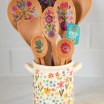 Utensil Crock | Natural Life | Daisies