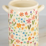 Utensil Crock | Natural Life | Daisies