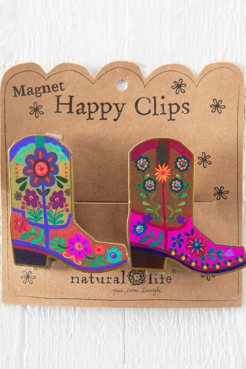 Magnet Happy Clips, Set of 2 | Natural Life | Boot