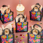 Mini Happy Bag | Natural Life | Navy Folk Flower