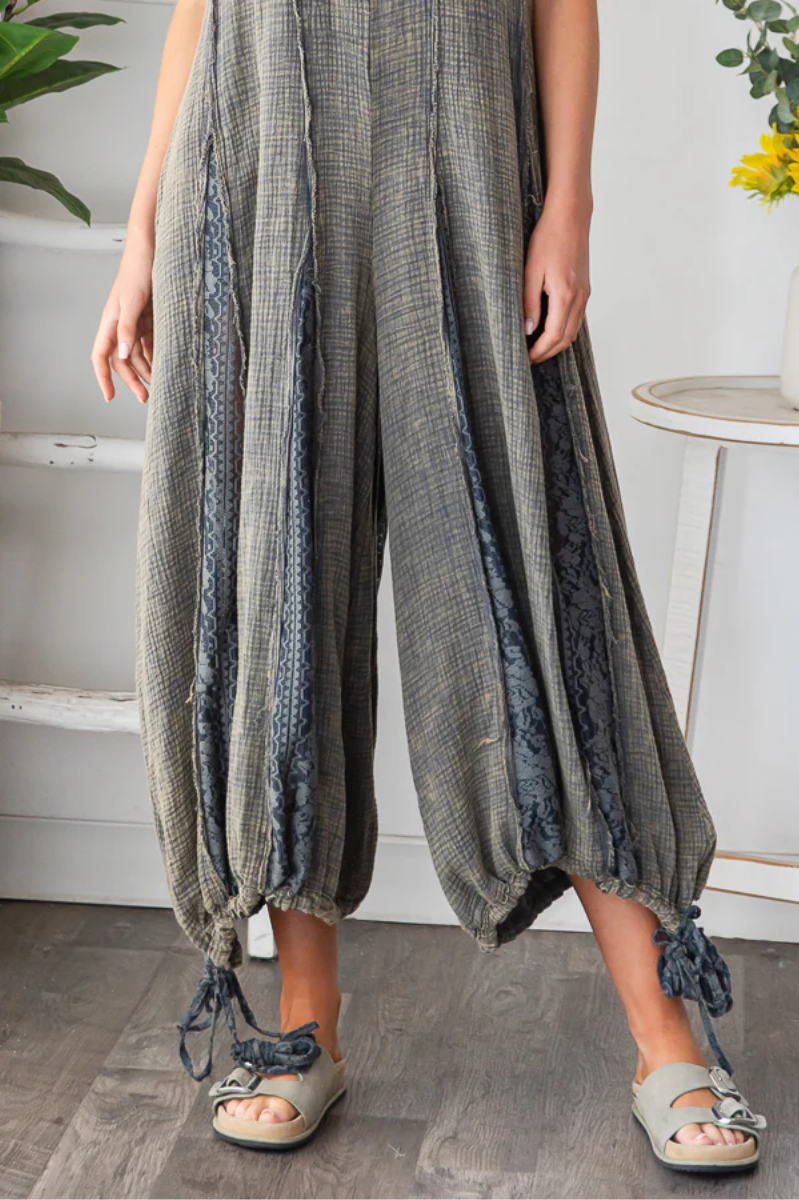 Washed Cotton Gauze Lace Jumper
